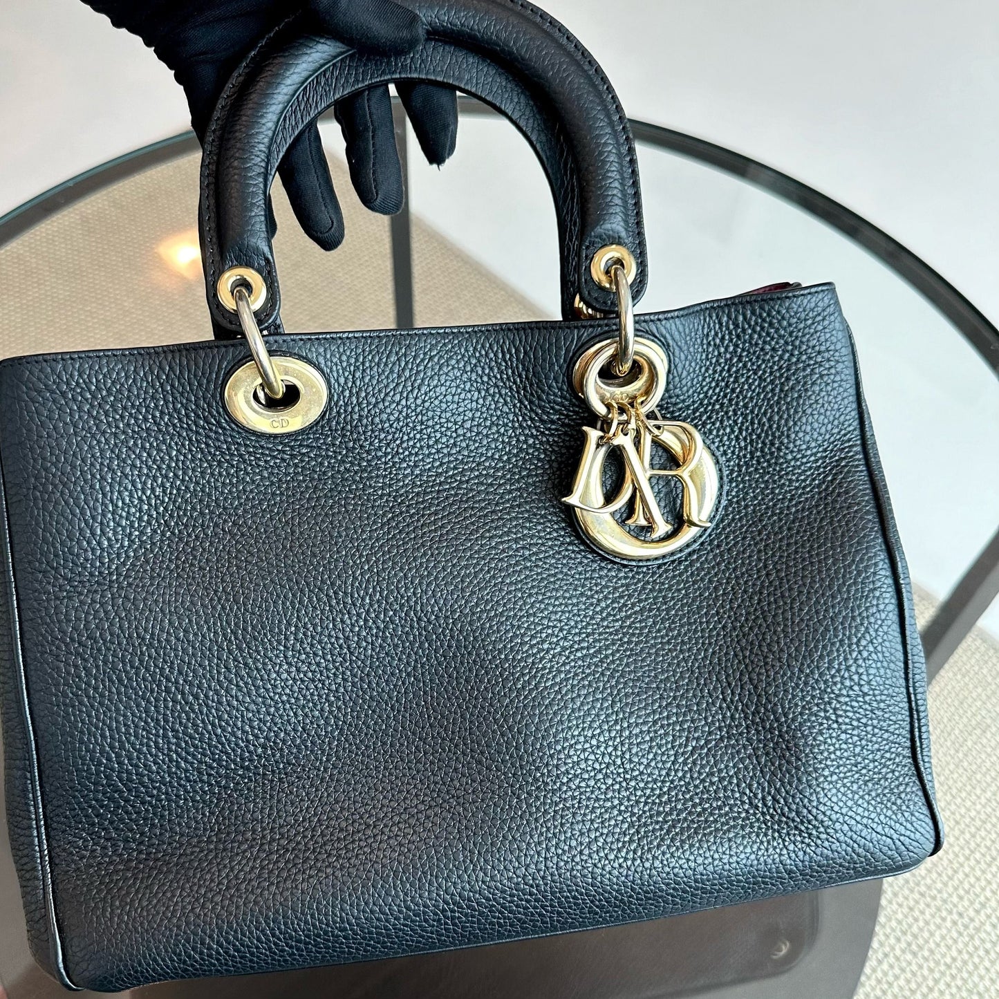 Diorissimo Medium Grained Calfskin Black GHW