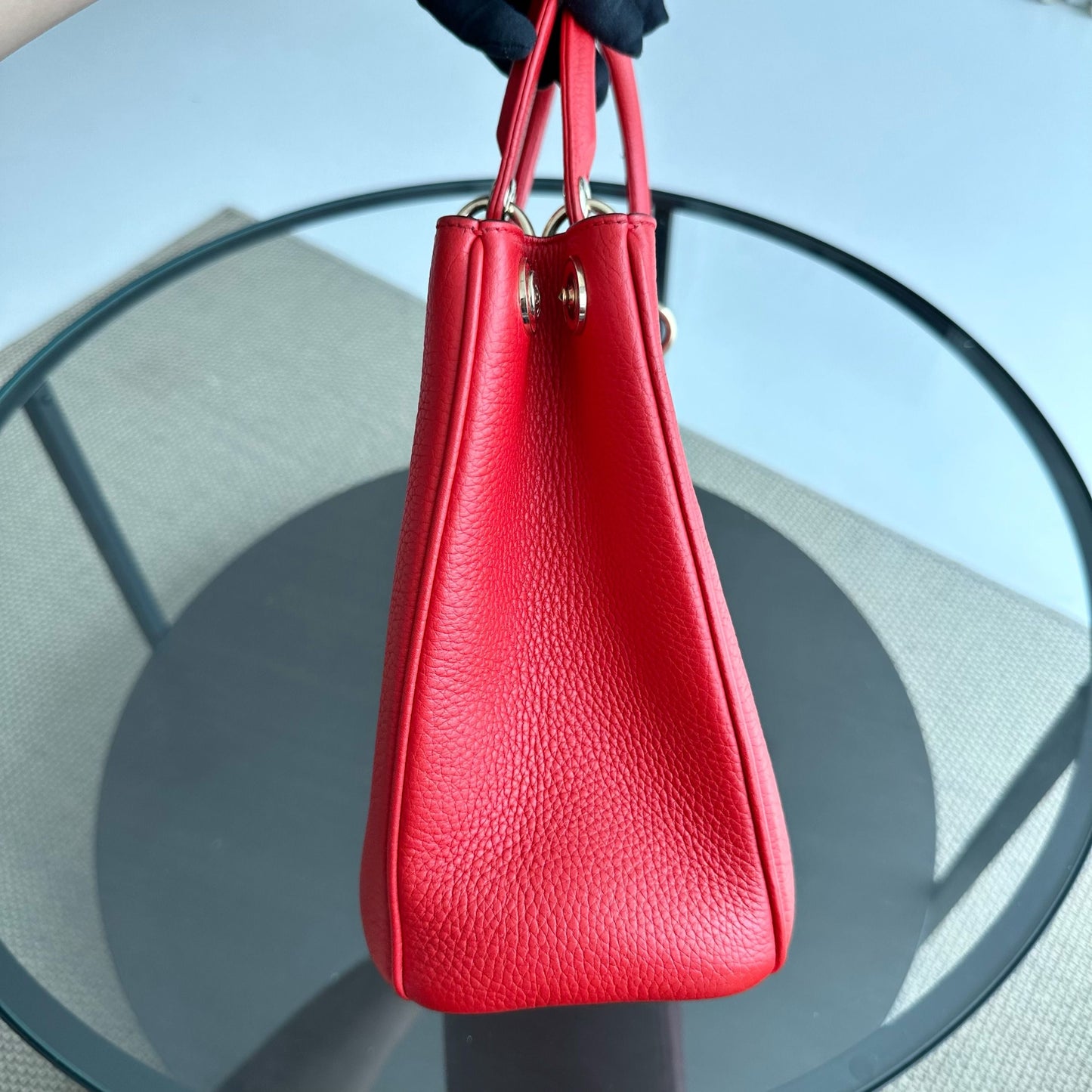 Diorissimo Medium Grained Calfskin Red GHW
