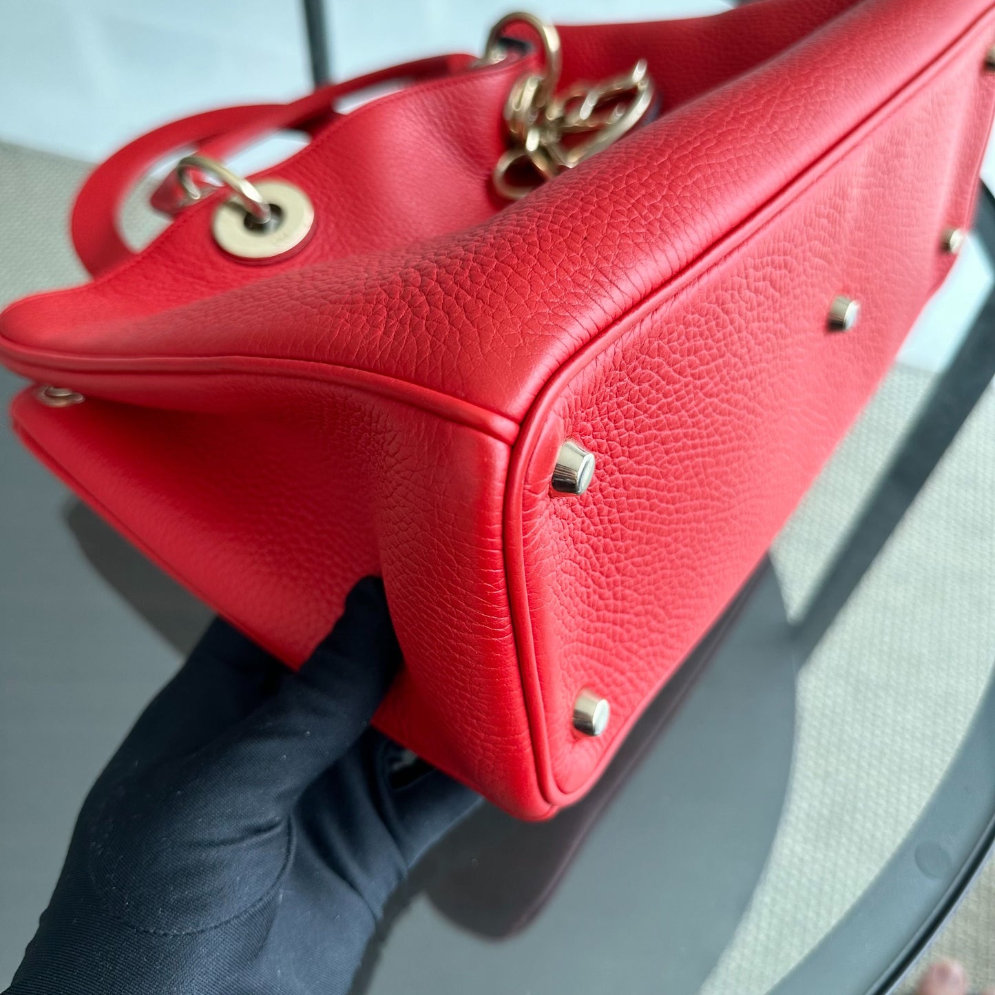 Diorissimo Medium Grained Calfskin Red GHW
