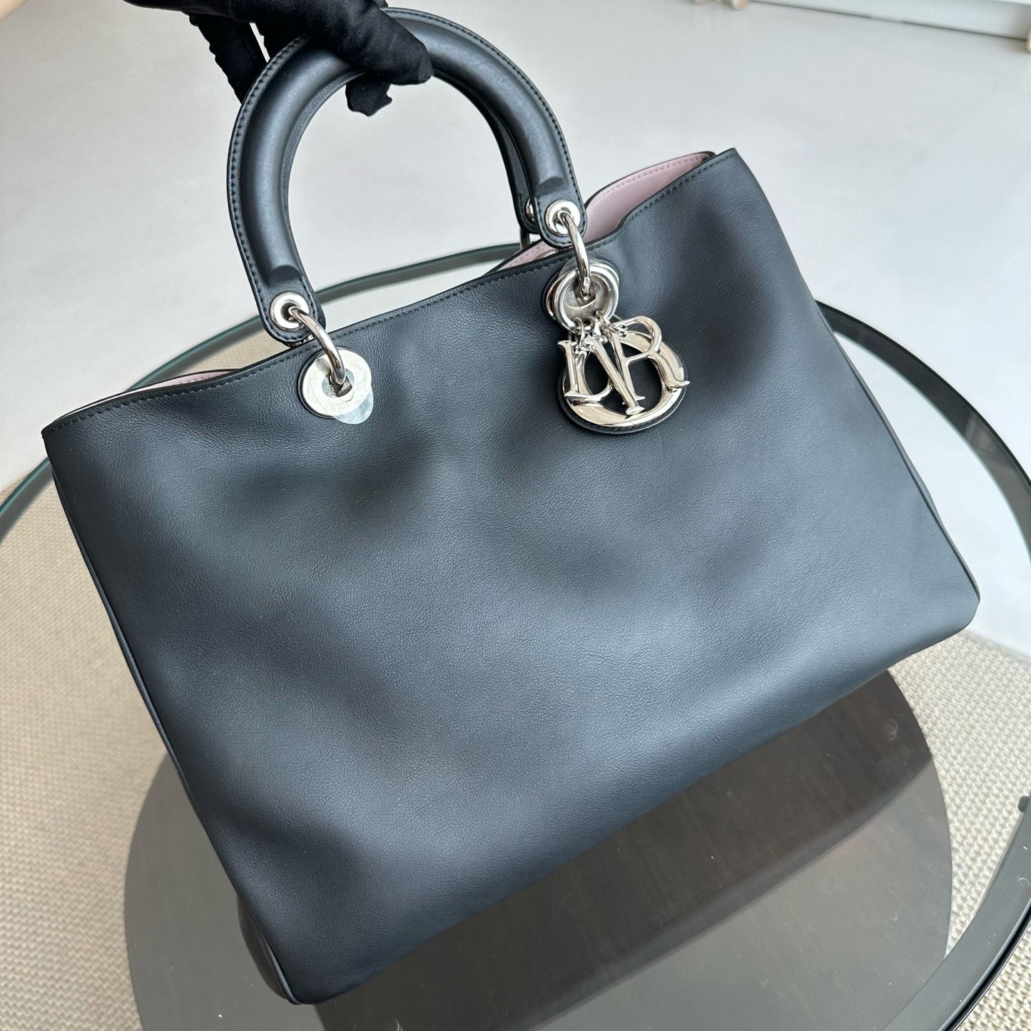 Diorissimo Medium Smooth Calfskin Black SHW