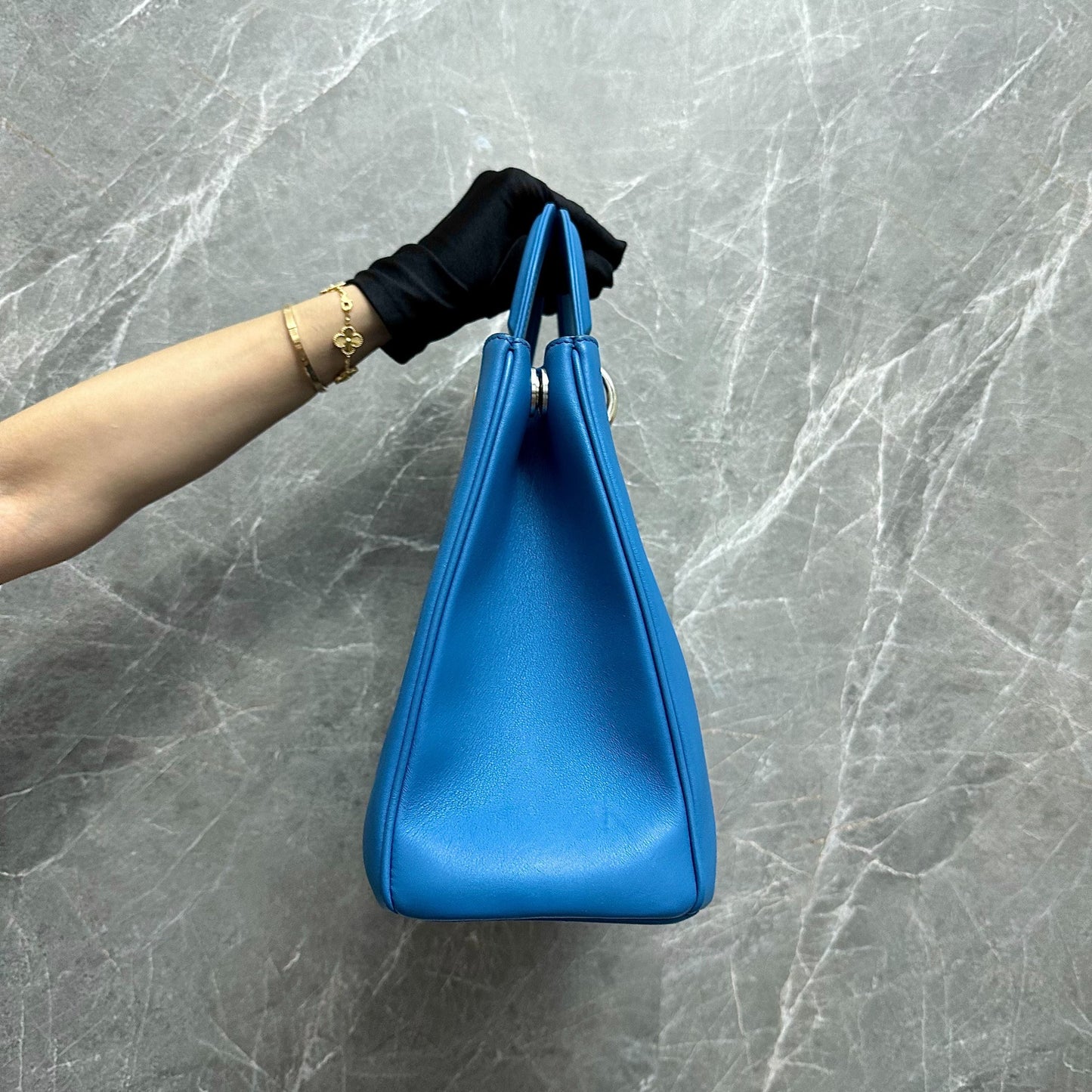 Diorissimo Medium Smooth Calfskin Blue SHW