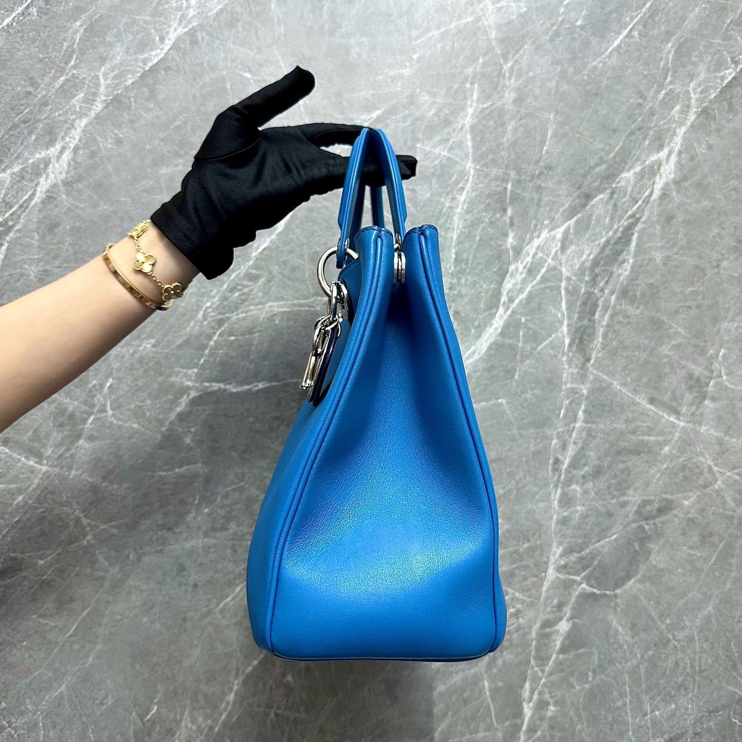 Diorissimo Medium Smooth Calfskin Blue SHW
