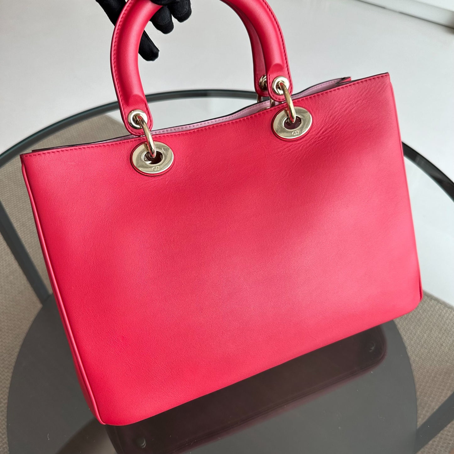 Diorissimo Medium Smooth Calfskin Pink Red GHW