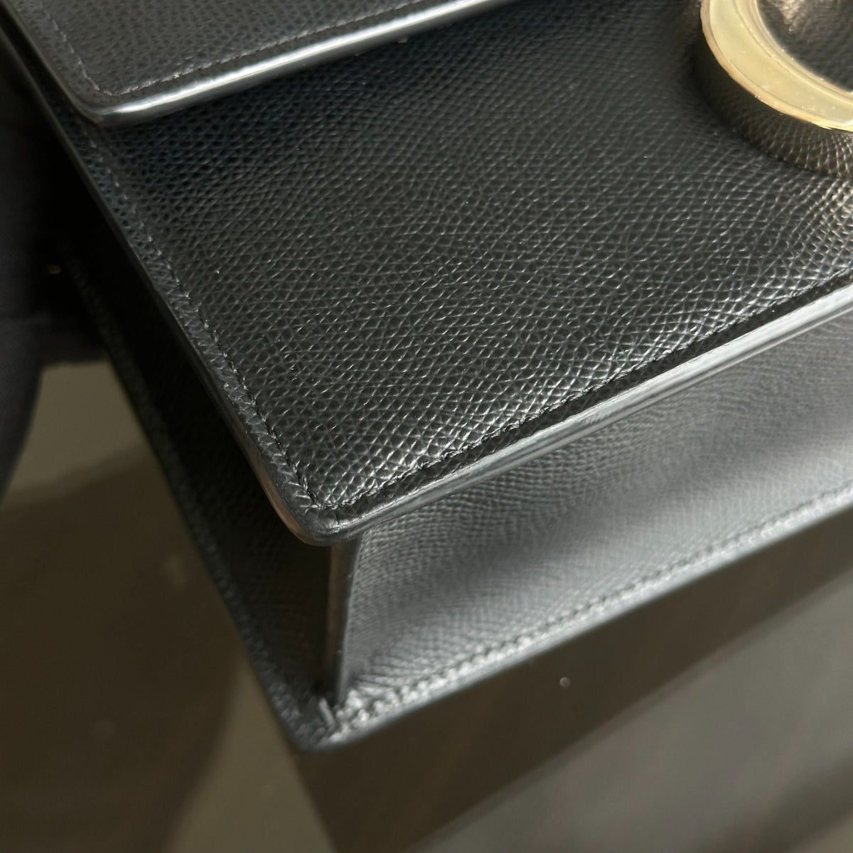 East West Montaigne 30 Grained Calfskin Black LGHW