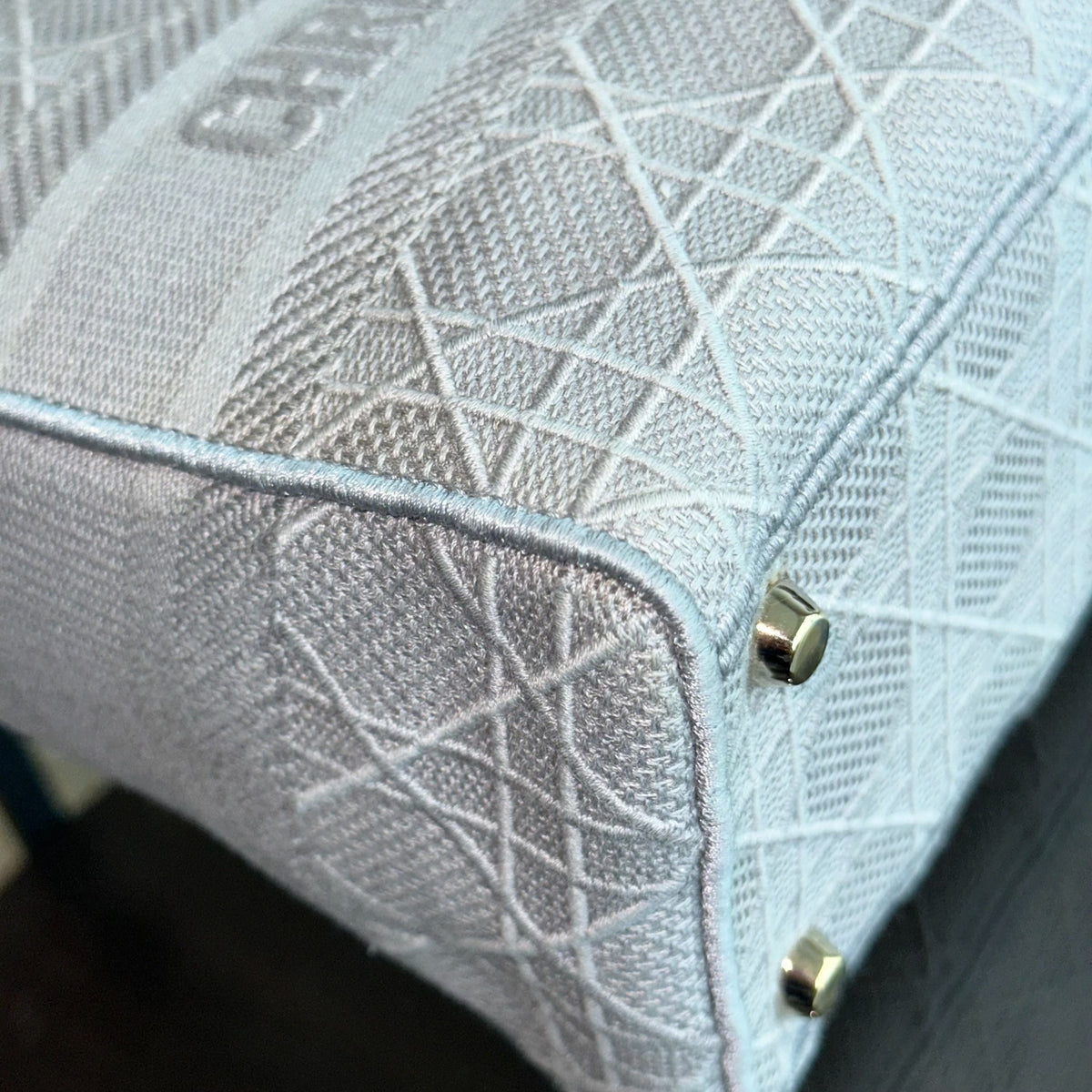 Lady D-Lite Cannage Embroidery D Lite Grey GHW
