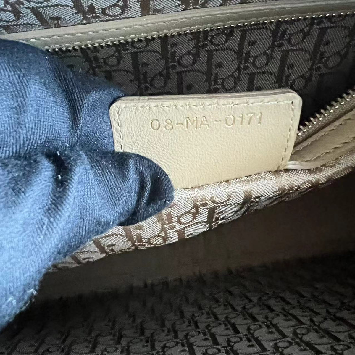 Lady Large Cannage Lambskin Beige SHW