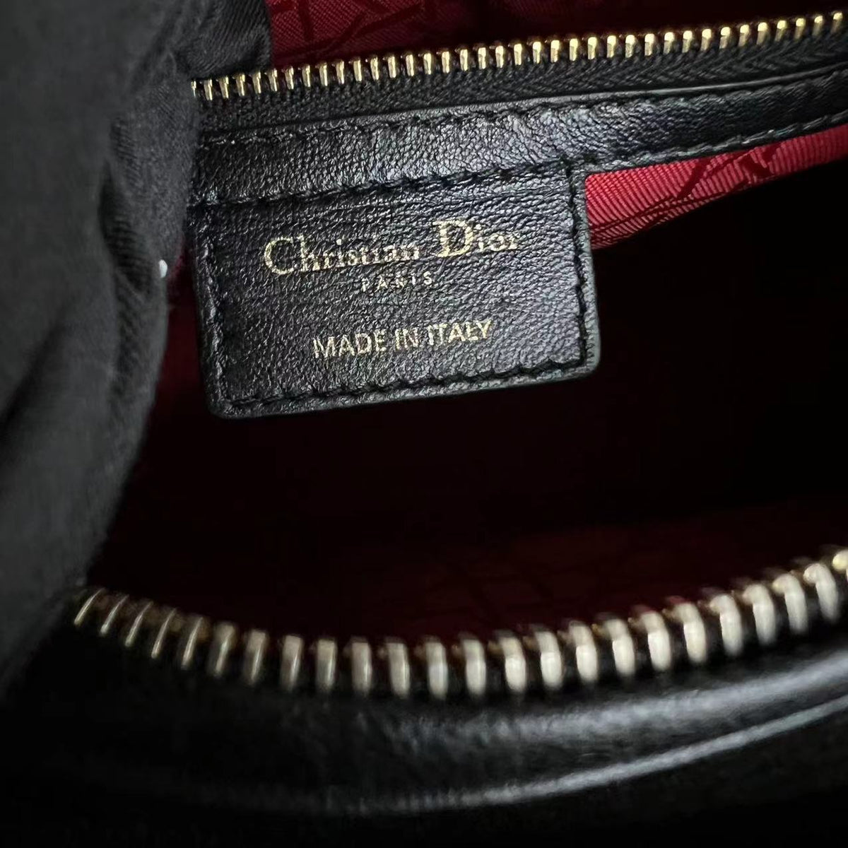 Lady Medium Cannage Lambskin Black GHW No Strap