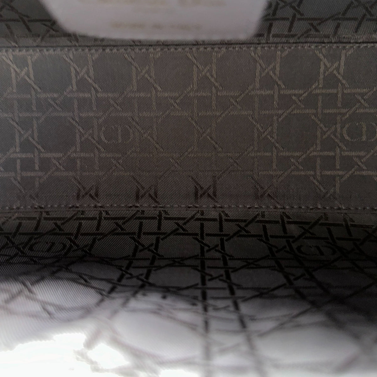 Lady Medium Cannage Lambskin Gray GHW