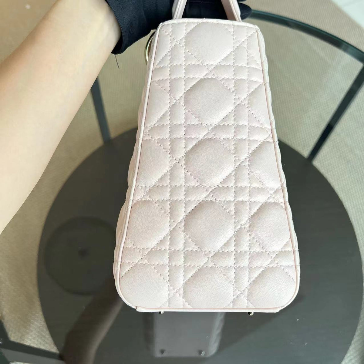 Lady Medium Cannage Lambskin Sakura Pink LGHW