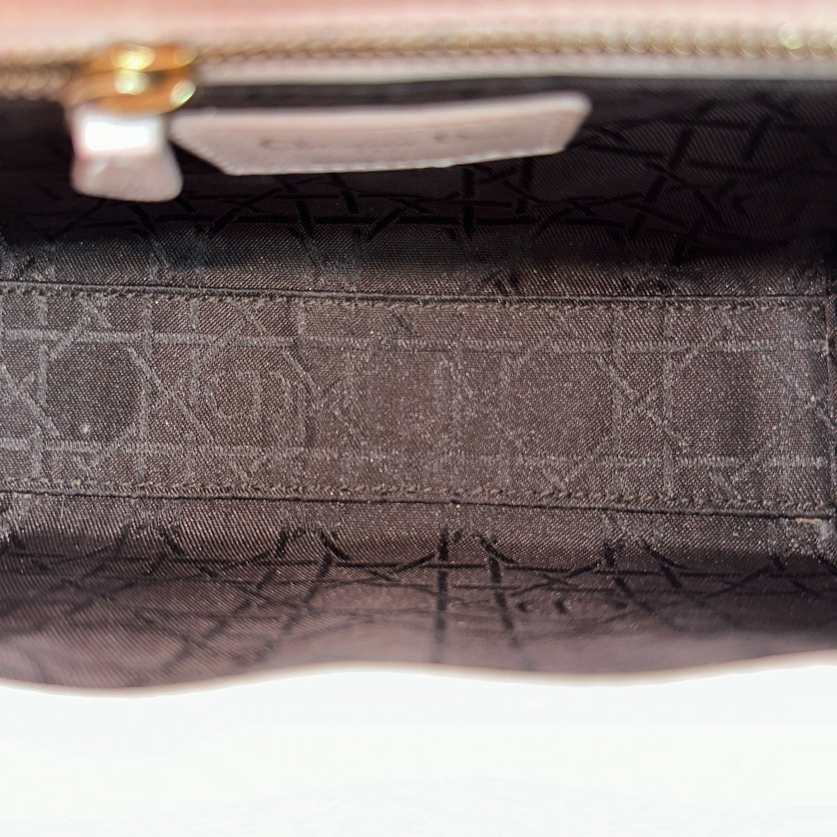 Lady Mini Lambskin Cannage Light Pink GHW