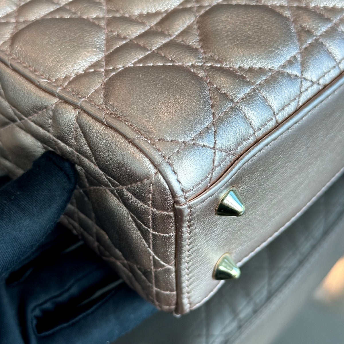 Lady Small ABC Lambskin Cannage Gunmetal MyABC LGHW