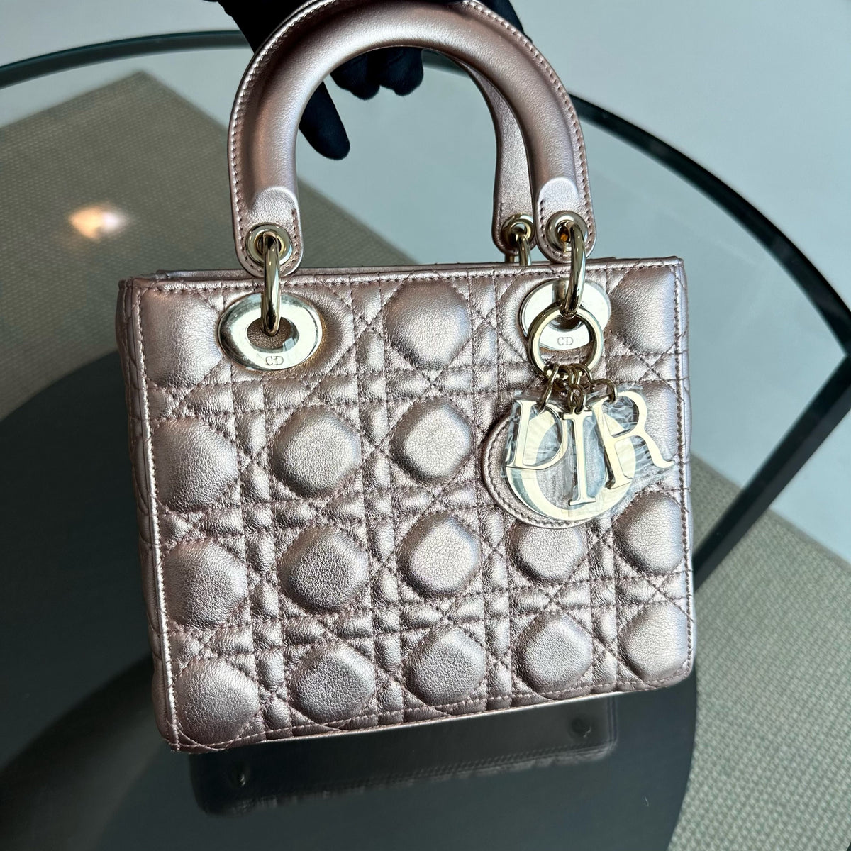 Lady Small ABC Lambskin Cannage Gunmetal MyABC LGHW