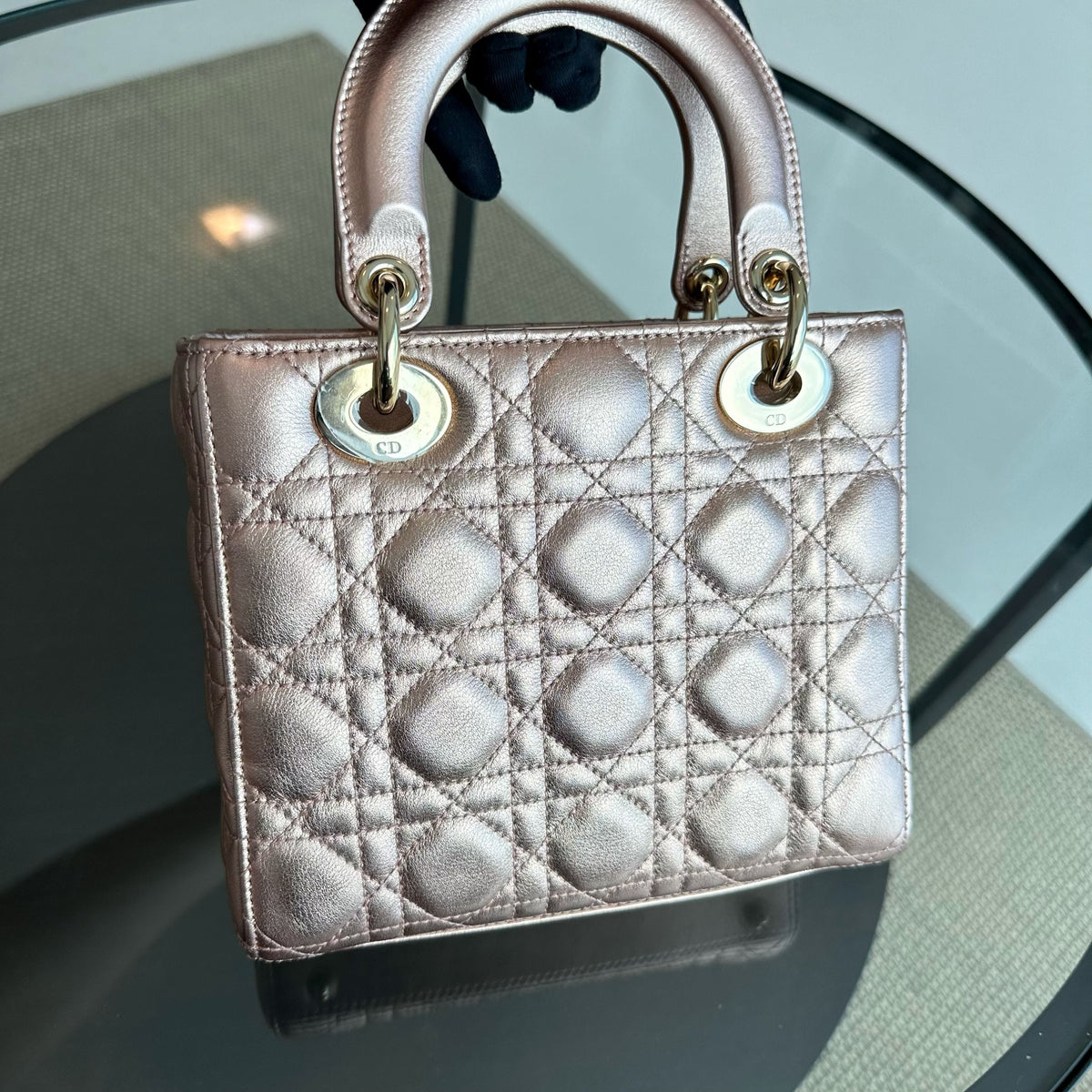 Lady Small ABC Lambskin Cannage Gunmetal MyABC LGHW