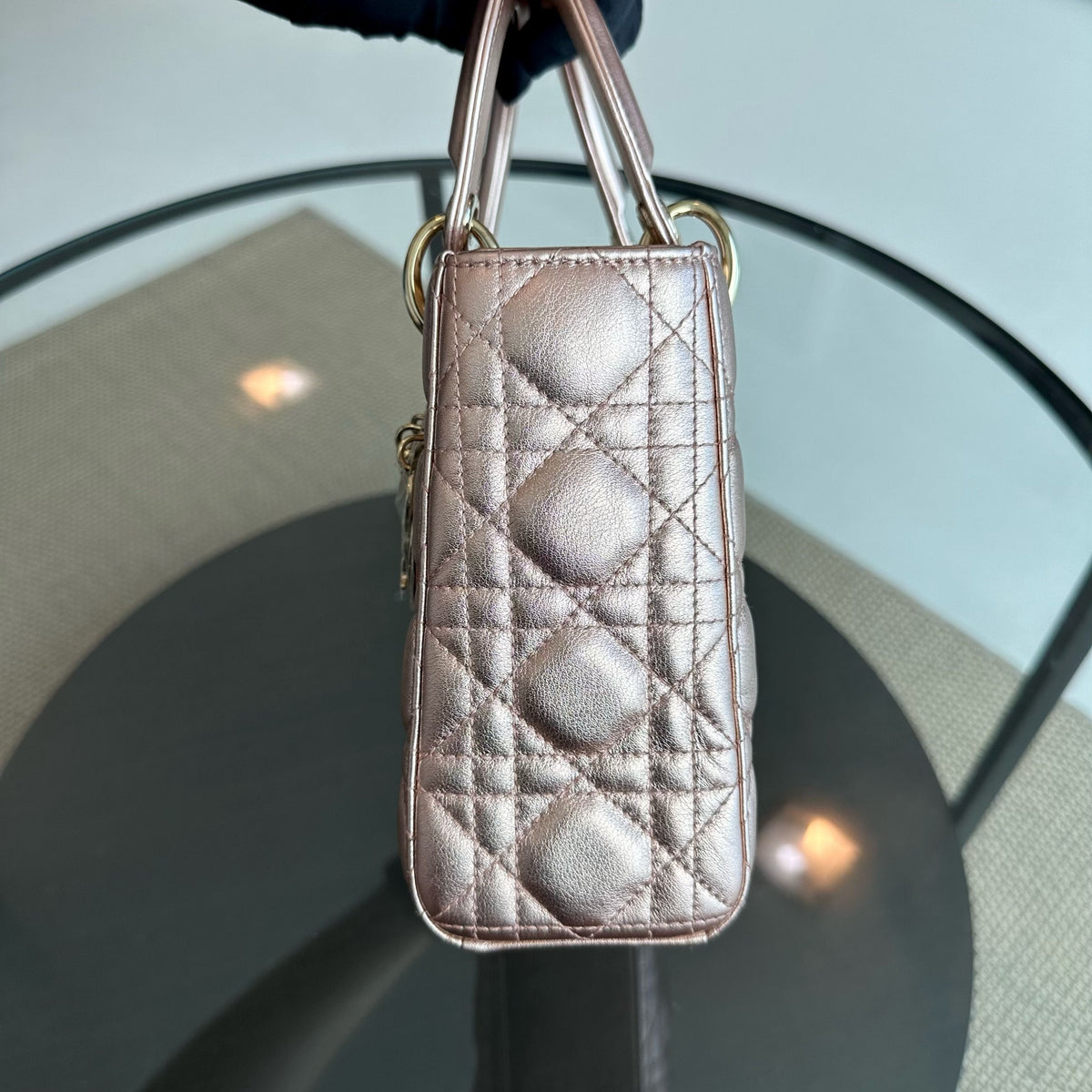 Lady Small ABC Lambskin Cannage Gunmetal MyABC LGHW