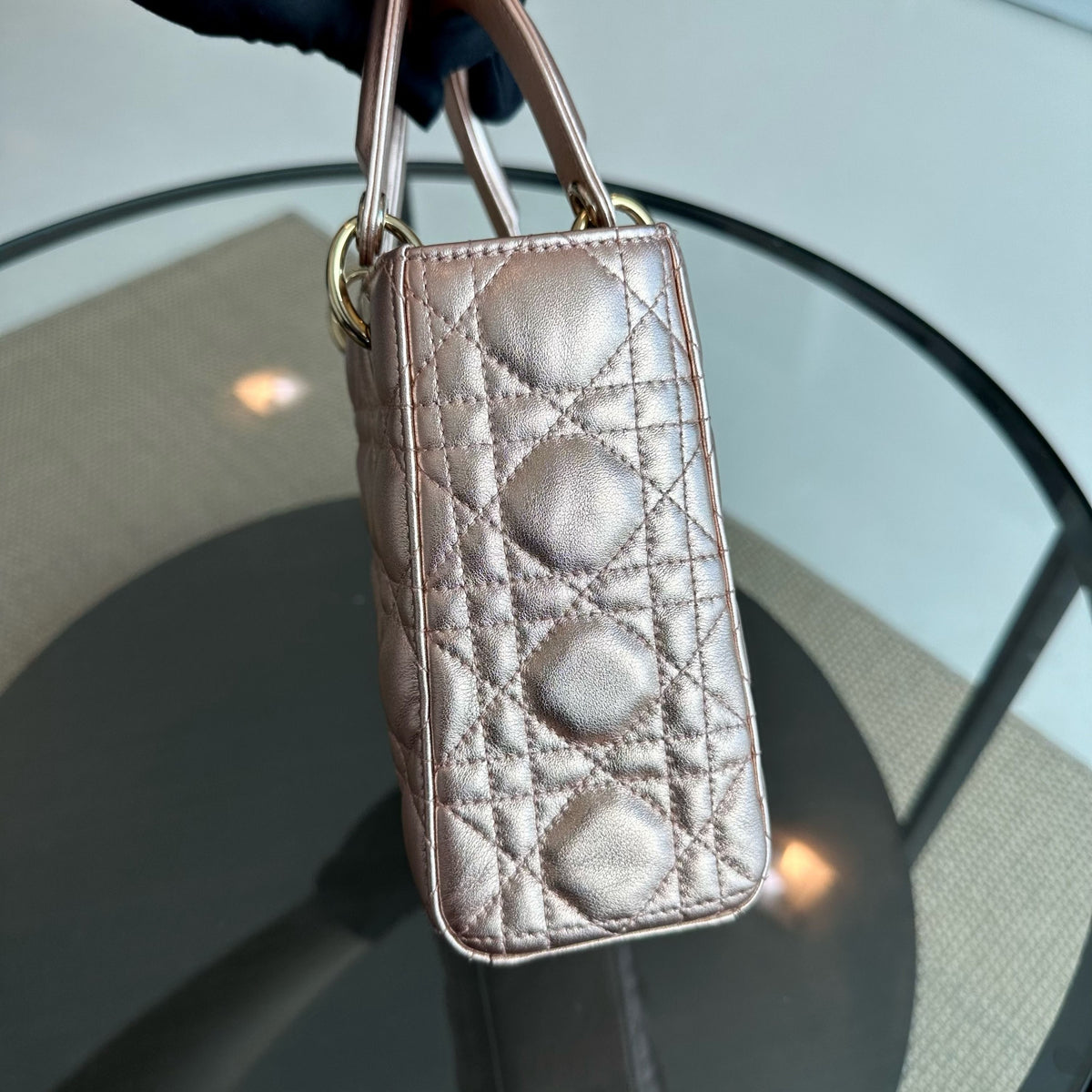 Lady Small ABC Lambskin Cannage Gunmetal MyABC LGHW