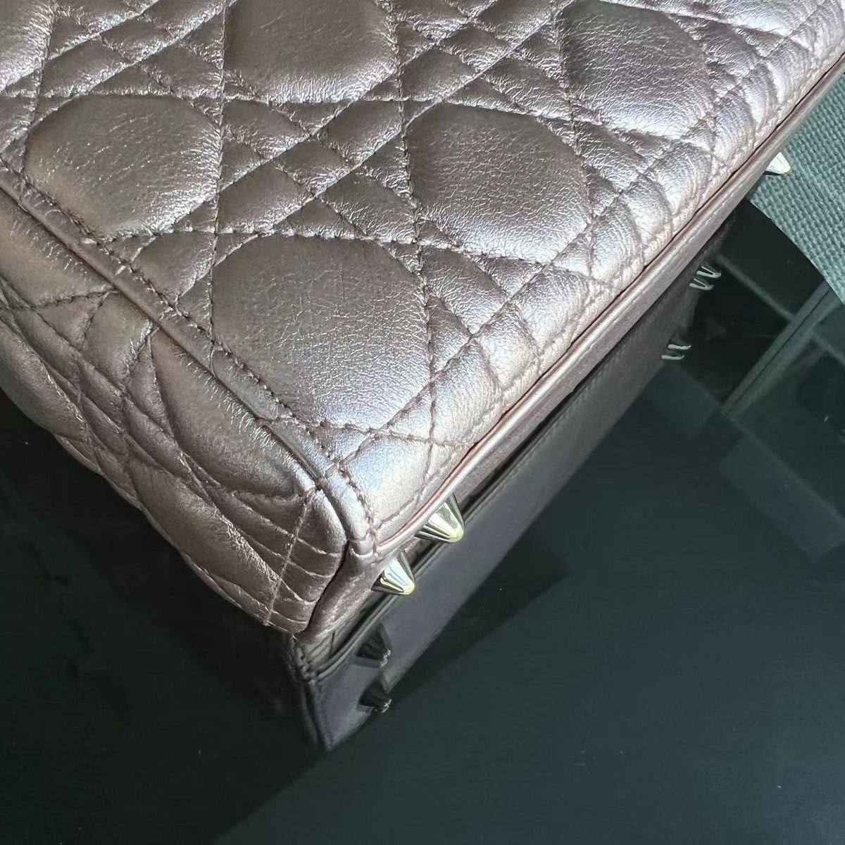 Lady Small ABC MyABC Cannage Lambskin Iridescent Light Pink Golden Hardware