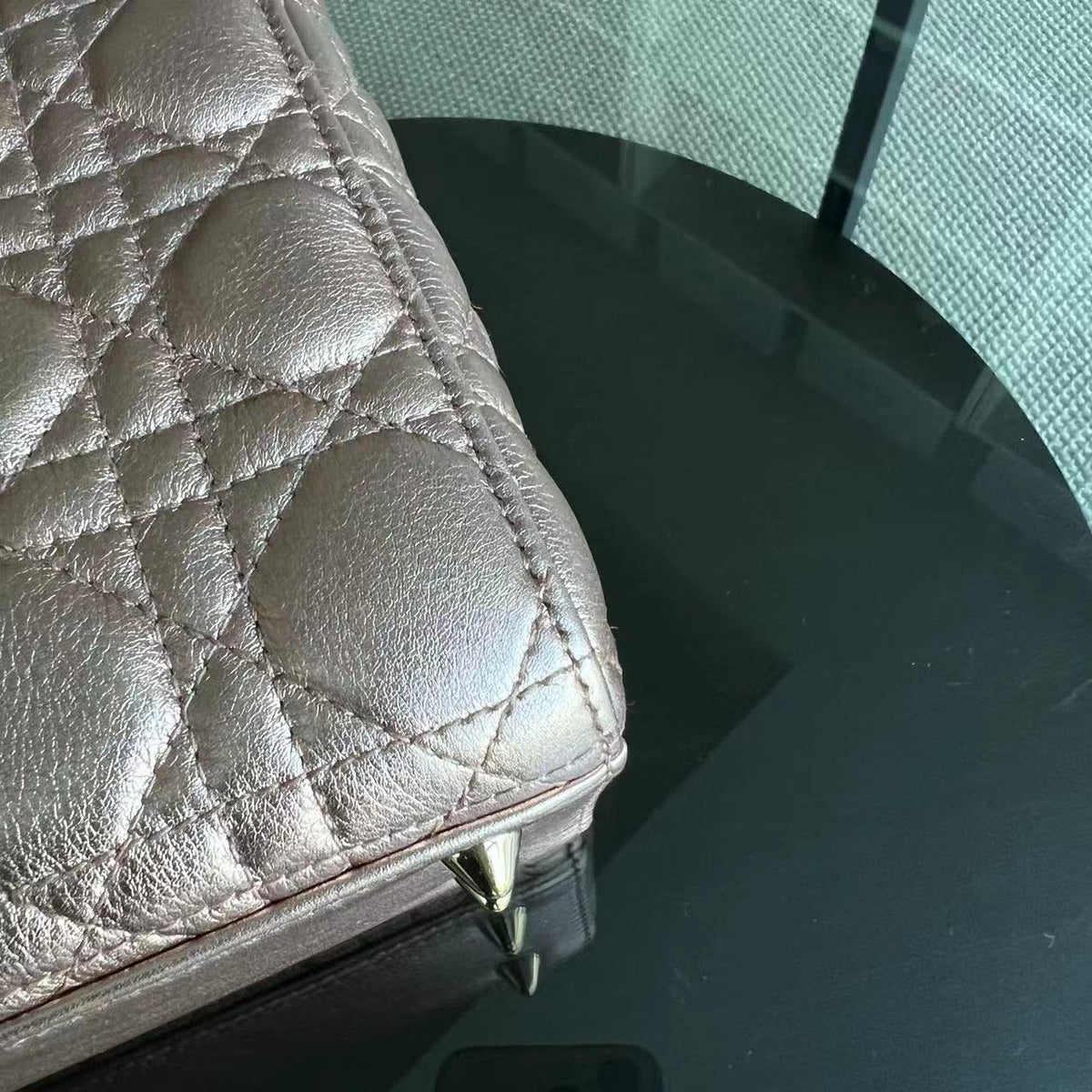 Lady Small ABC MyABC Cannage Lambskin Iridescent Light Pink Golden Hardware