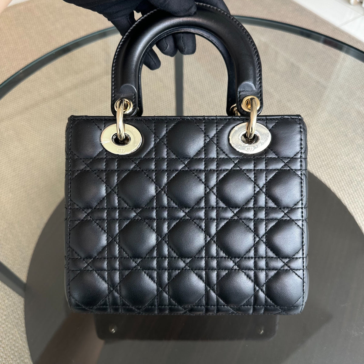 Lady Small Cannage Lambskin Black ABC MyABC Charm GHW