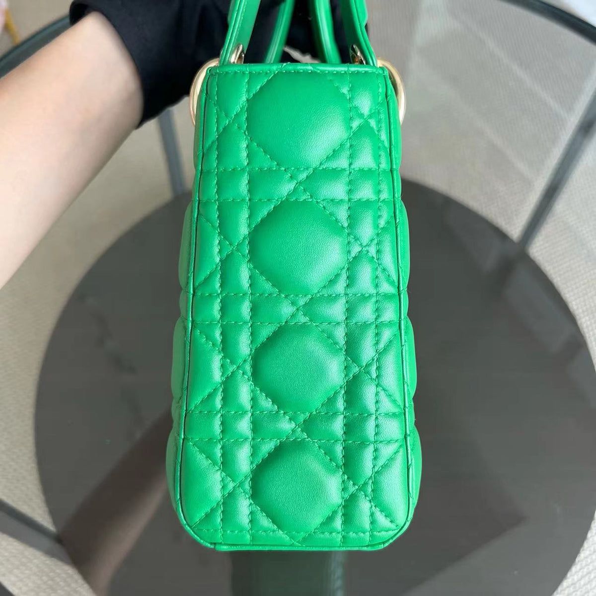 Lady Small Cannage Lambskin Jade Green ABC MyABC Golden Hardware
