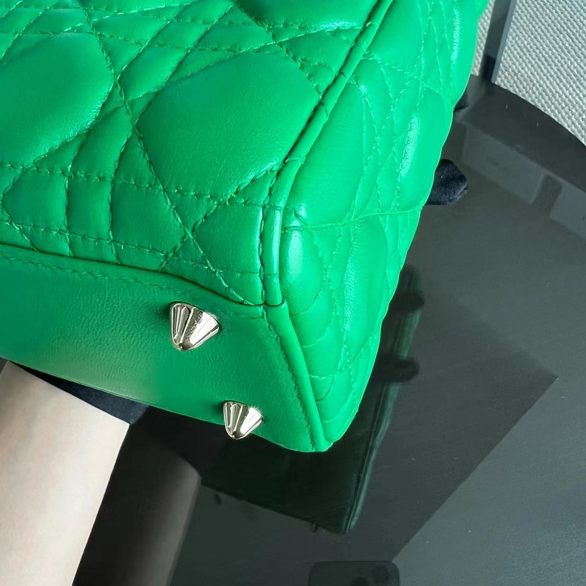 Lady Small Cannage Lambskin Jade Green ABC MyABC Golden Hardware