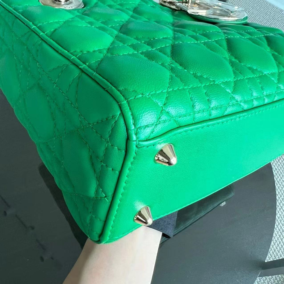 Lady Small Cannage Lambskin Jade Green ABC MyABC Golden Hardware