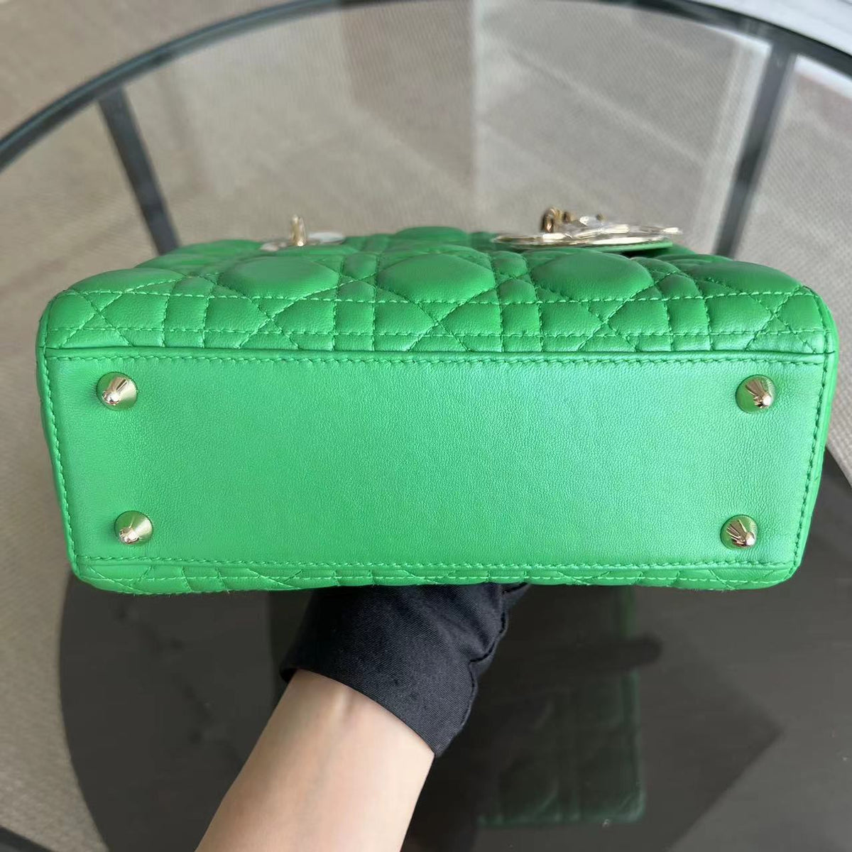 Lady Small Cannage Lambskin Jade Green ABC MyABC Golden Hardware