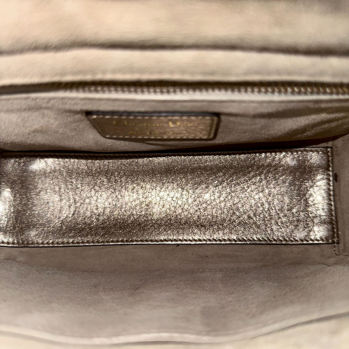 Lady Small Grained Calfskin Metallic Gold GHW