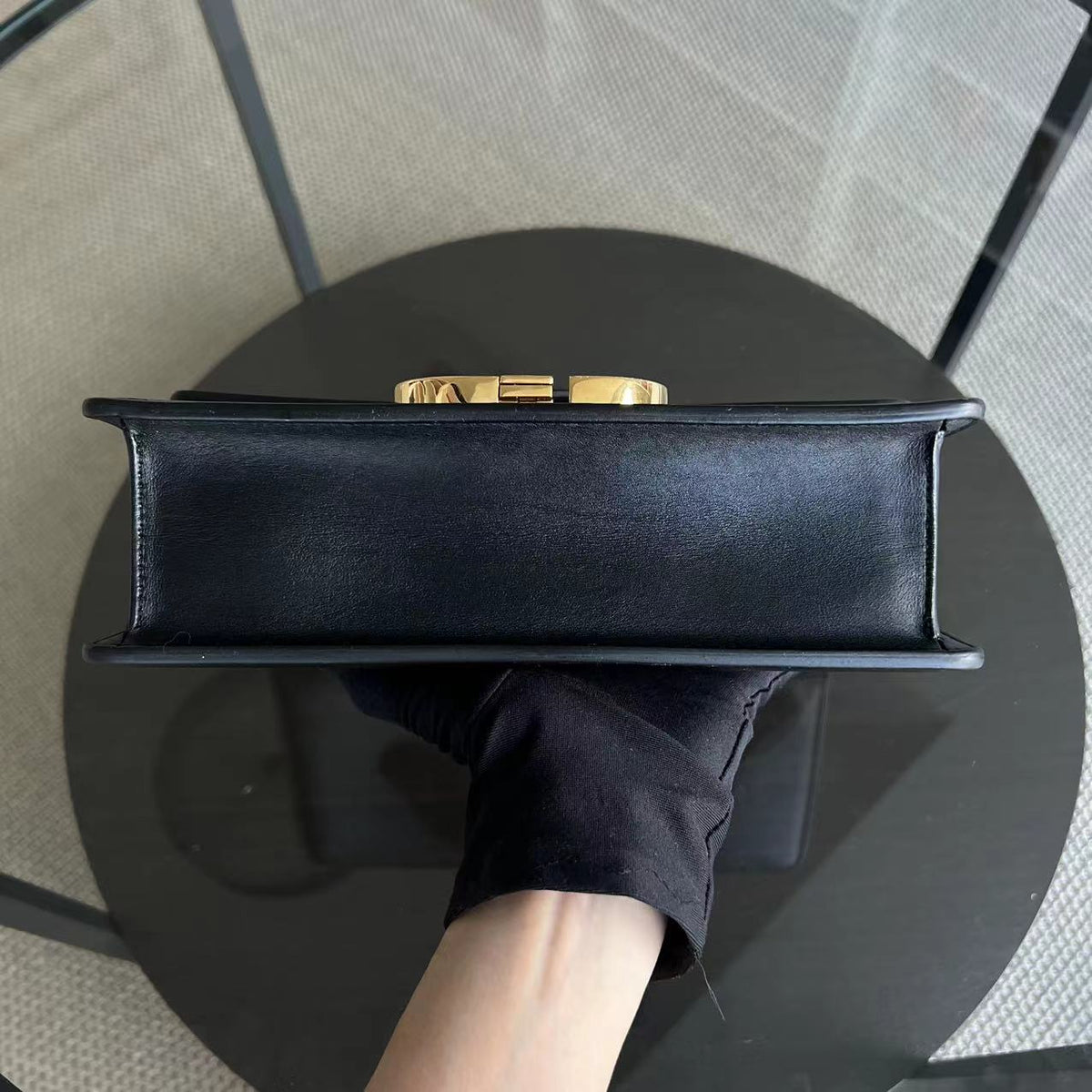 Montaigne 30 Smooth Calfskin Black GHW