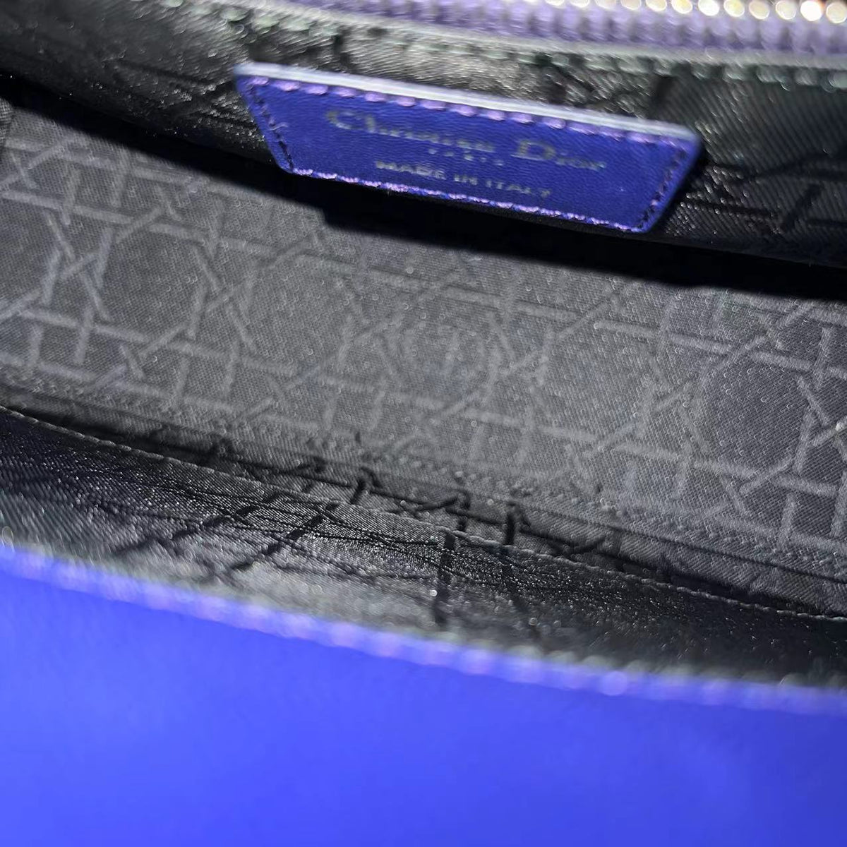 My Lady Small Cannage Lambskin Dark Blue SHW