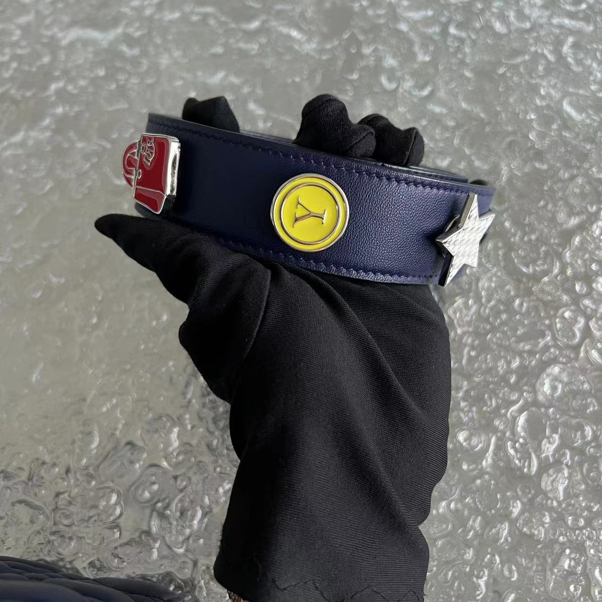 My Lady Small Cannage Lambskin Dark Blue SHW