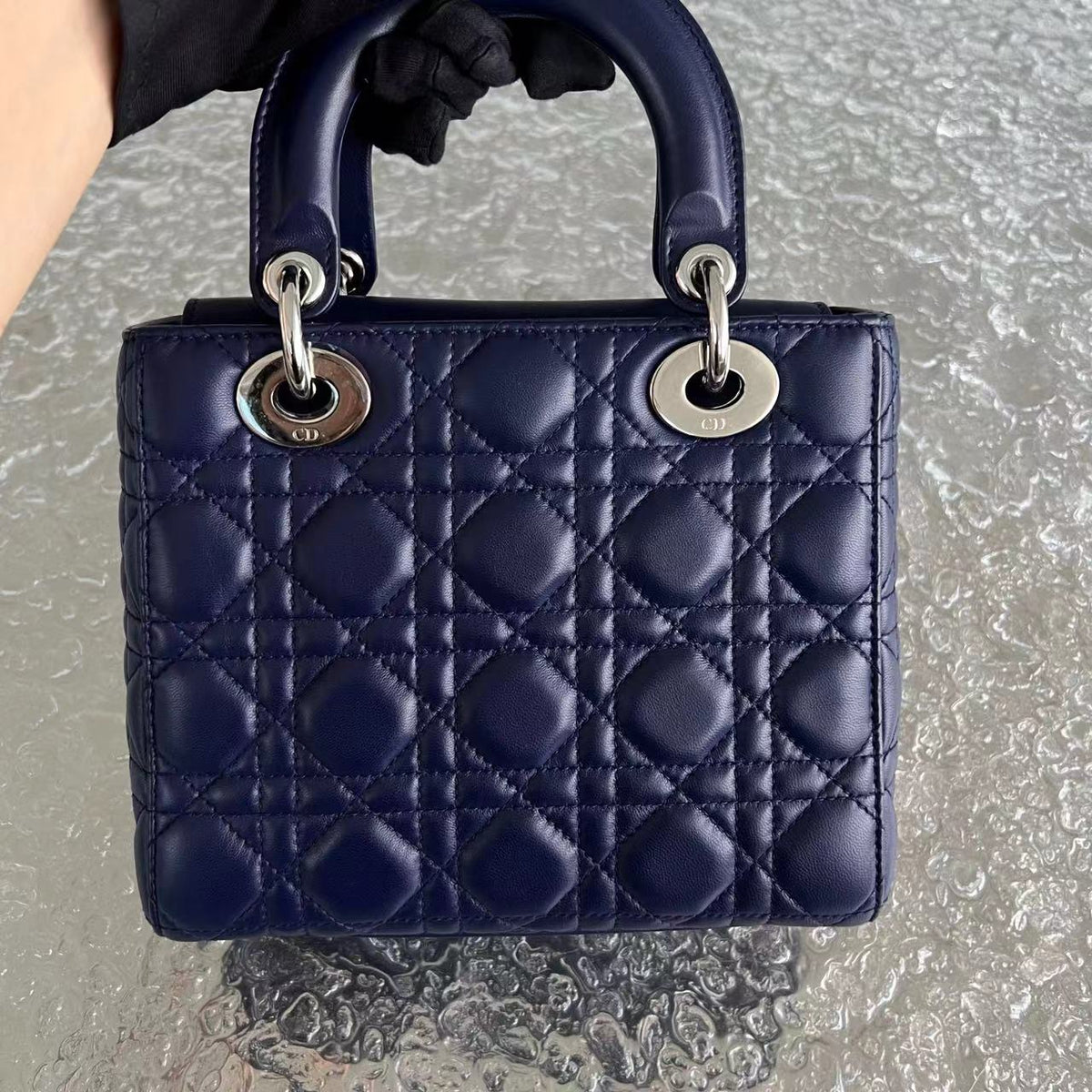 My Lady Small Cannage Lambskin Dark Blue SHW