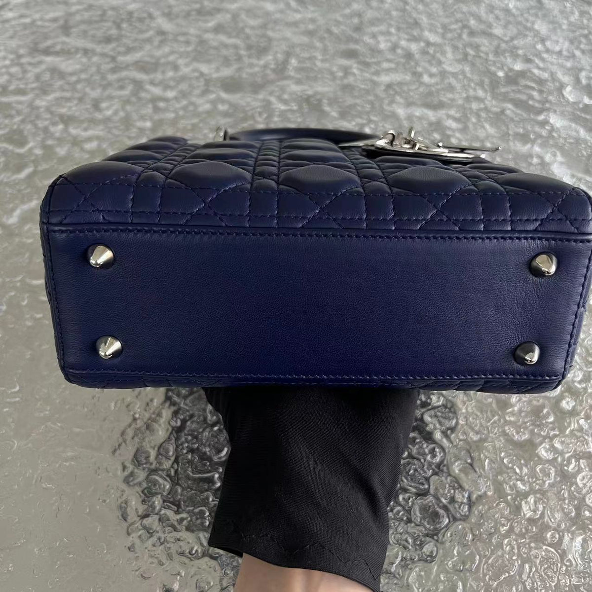 My Lady Small Cannage Lambskin Dark Blue SHW