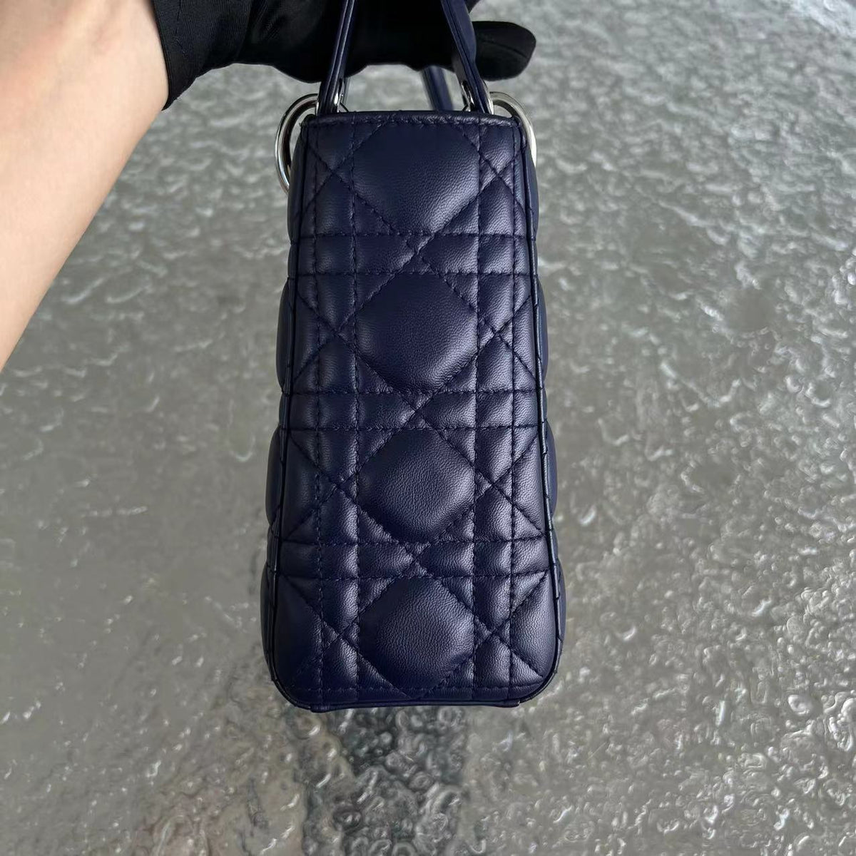 My Lady Small Cannage Lambskin Dark Blue SHW