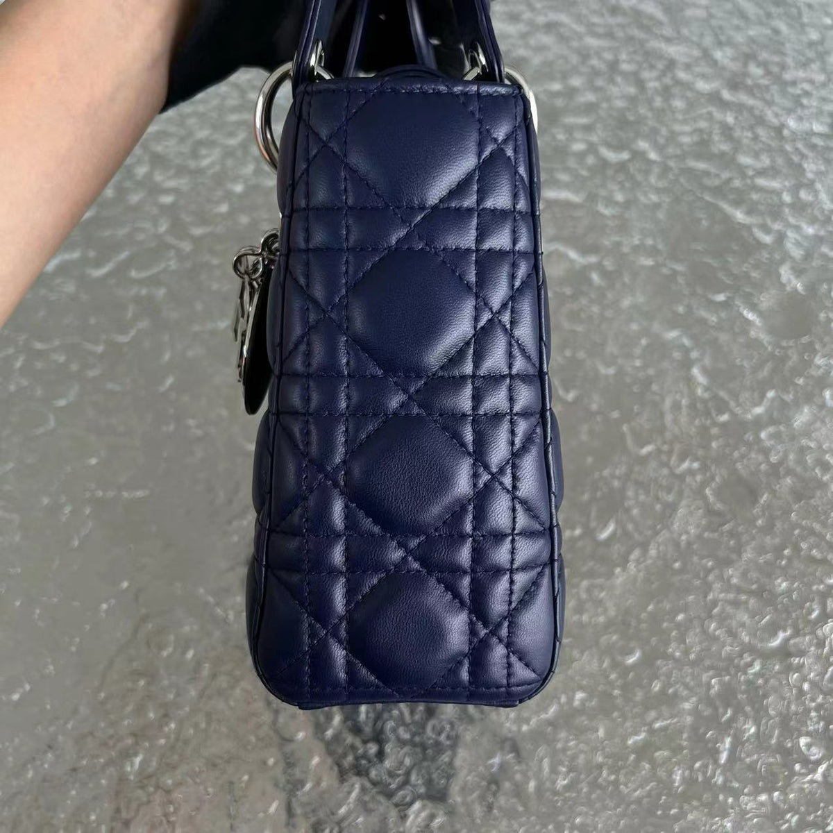 My Lady Small Cannage Lambskin Dark Blue SHW
