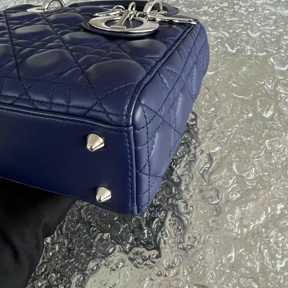 My Lady Small Cannage Lambskin Dark Blue SHW