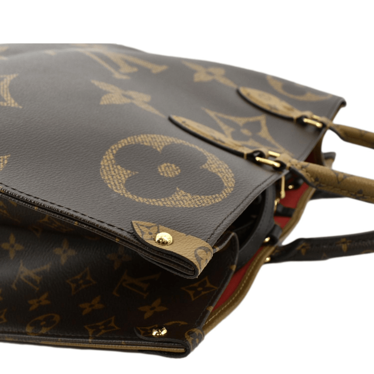 LOUIS VUITTON Onthego GM Giant Monogram Canvas Tote Shoulder Bag Brown