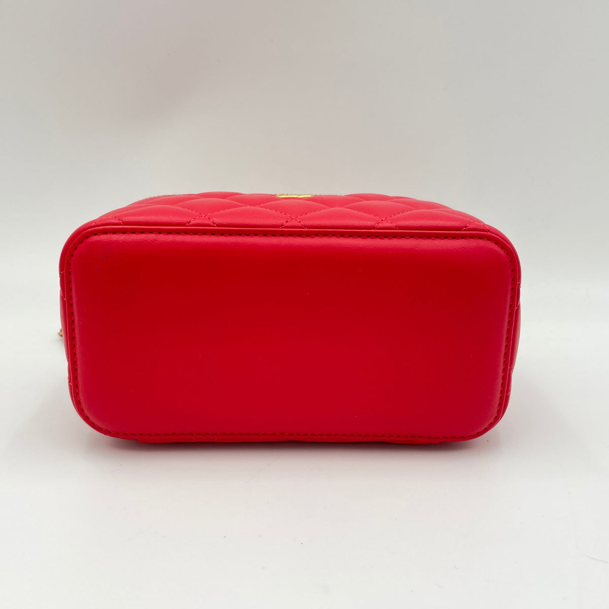 Pearl Crush Pink Vanity Bag in Lambskin, Brushed Gold hardware