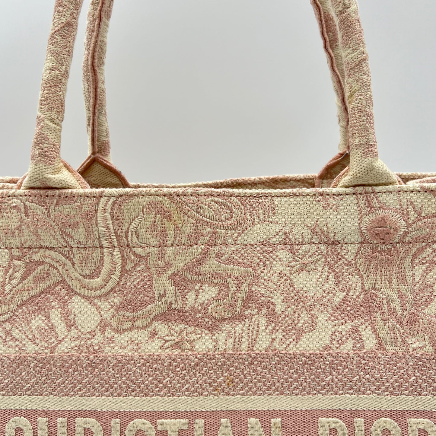 Book Tote Medium Pink Tote Bag in Canvas