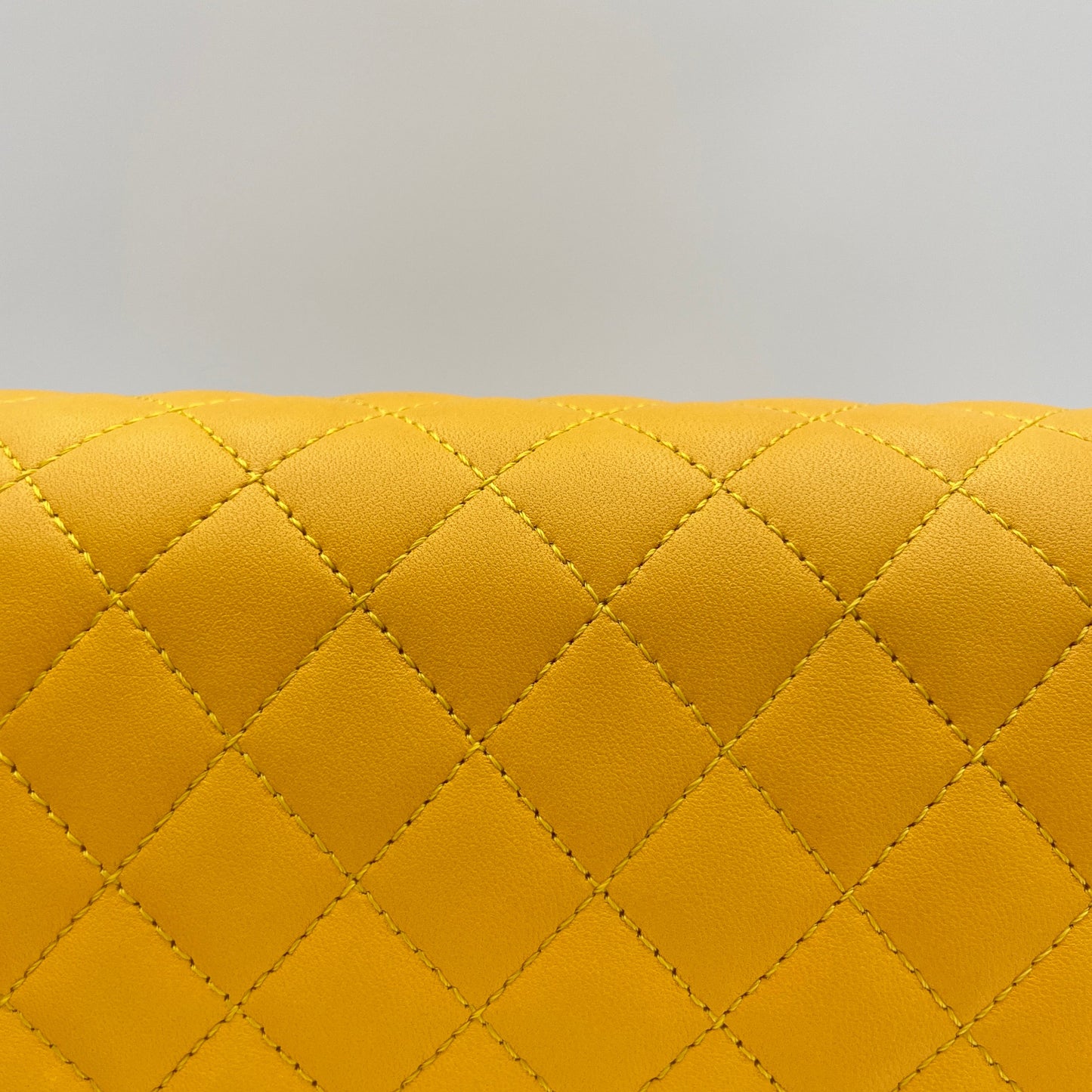 Boy Large Yellow Shoulder Bag in Lambskin, Ruthenium hardware