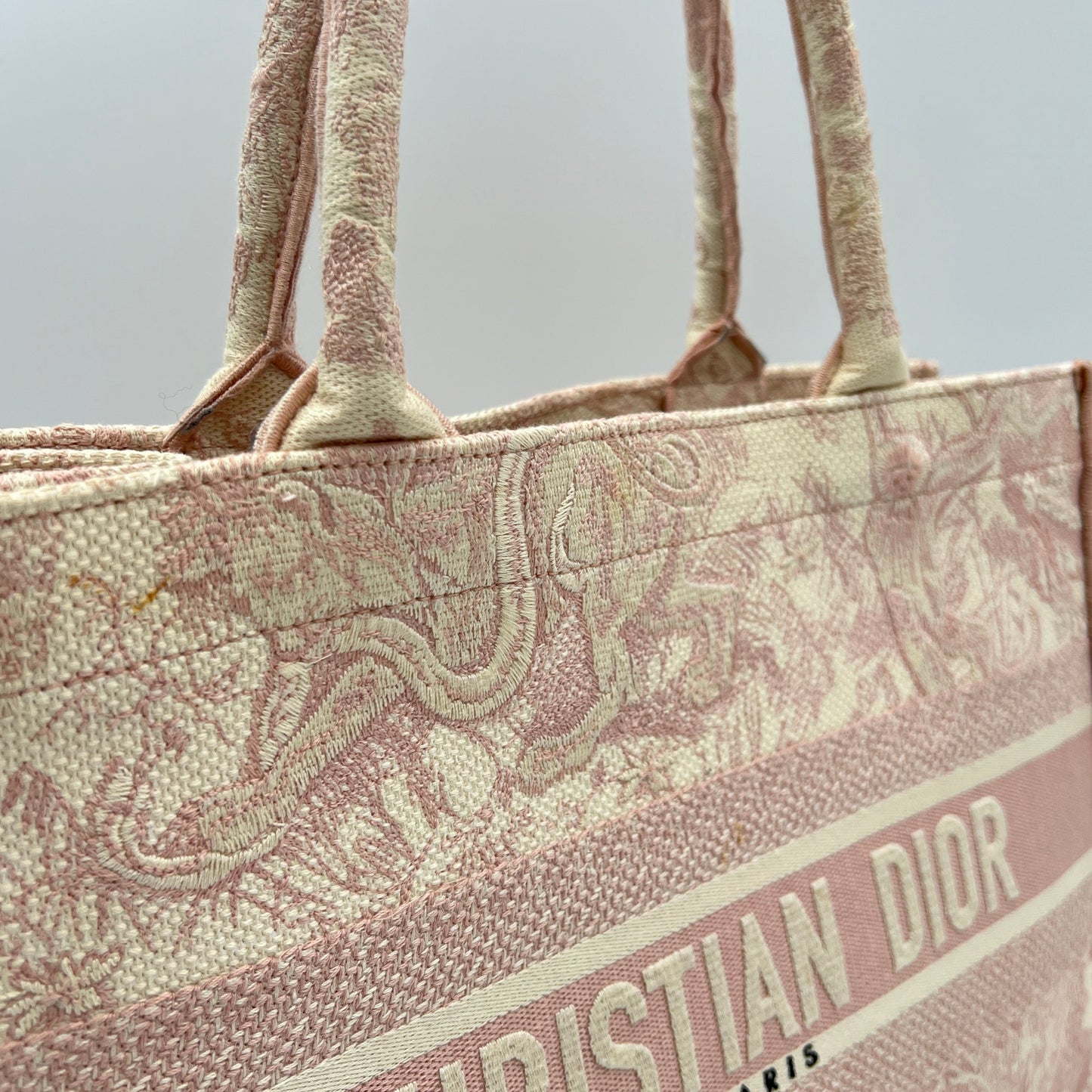 Book Tote Medium Pink Tote Bag in Canvas