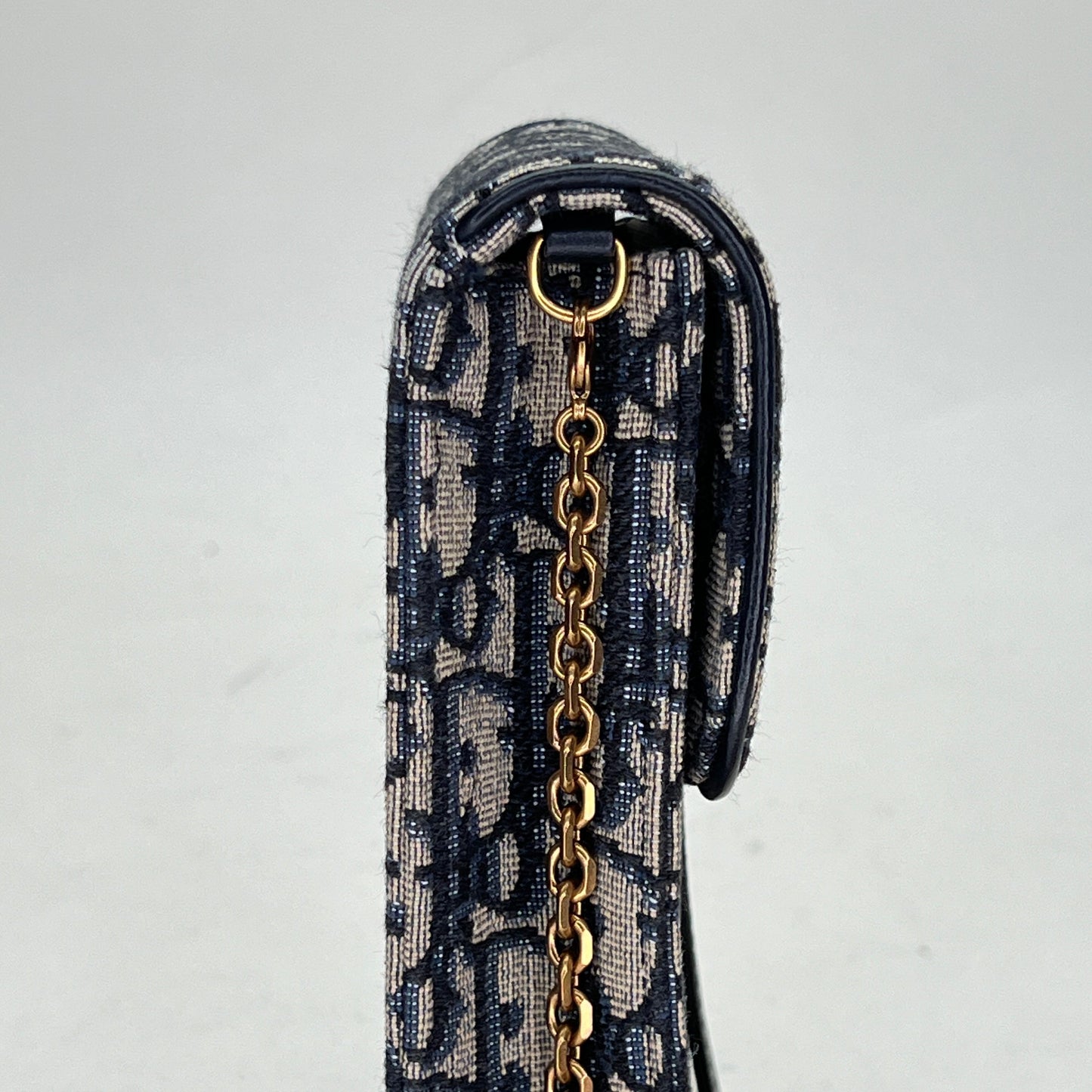 Dior Oblique Navy Crossbody Bag in Jacquard, Gold hardware