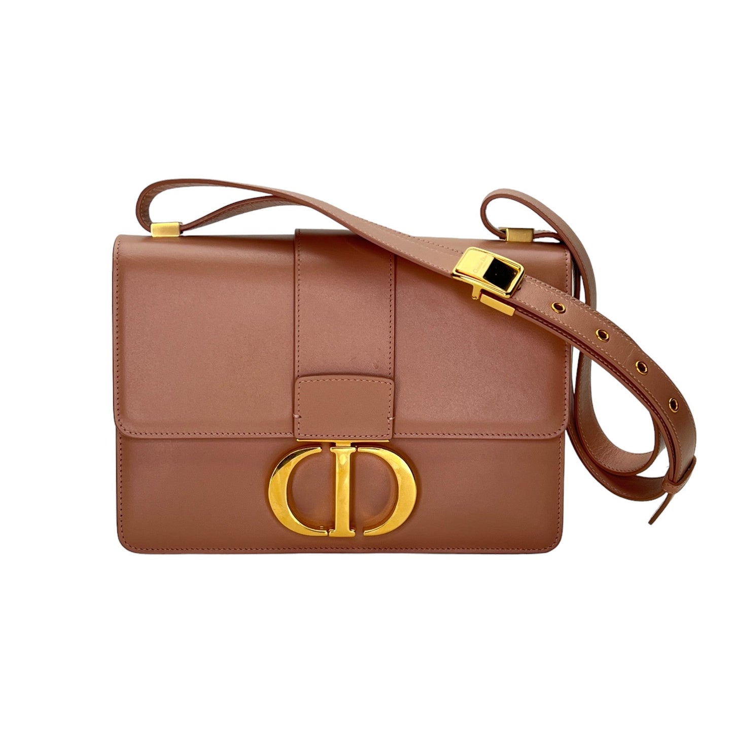Montaigne 30 Pink Shoulder Bag in Calfskin, Gold hardware