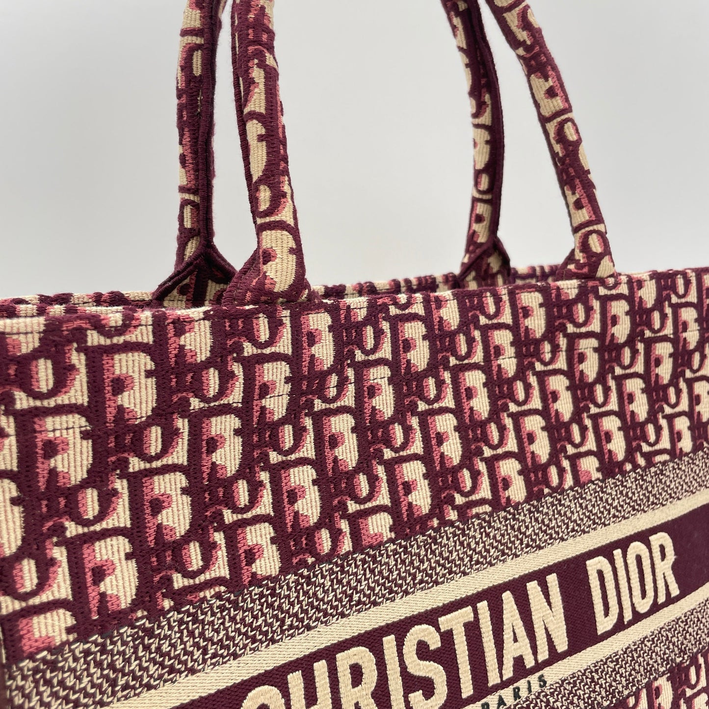 Book Tote Medium Burgundy Tote Bag in Canvas