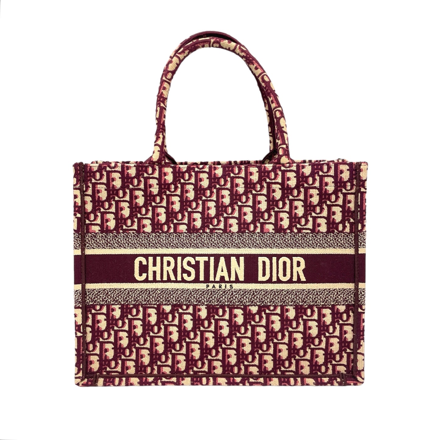 Book Tote Medium Burgundy Tote Bag in Canvas