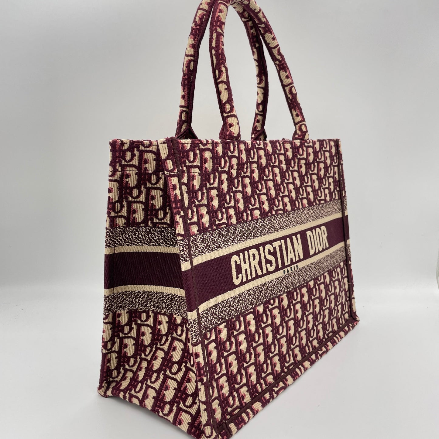 Book Tote Medium Burgundy Tote Bag in Canvas