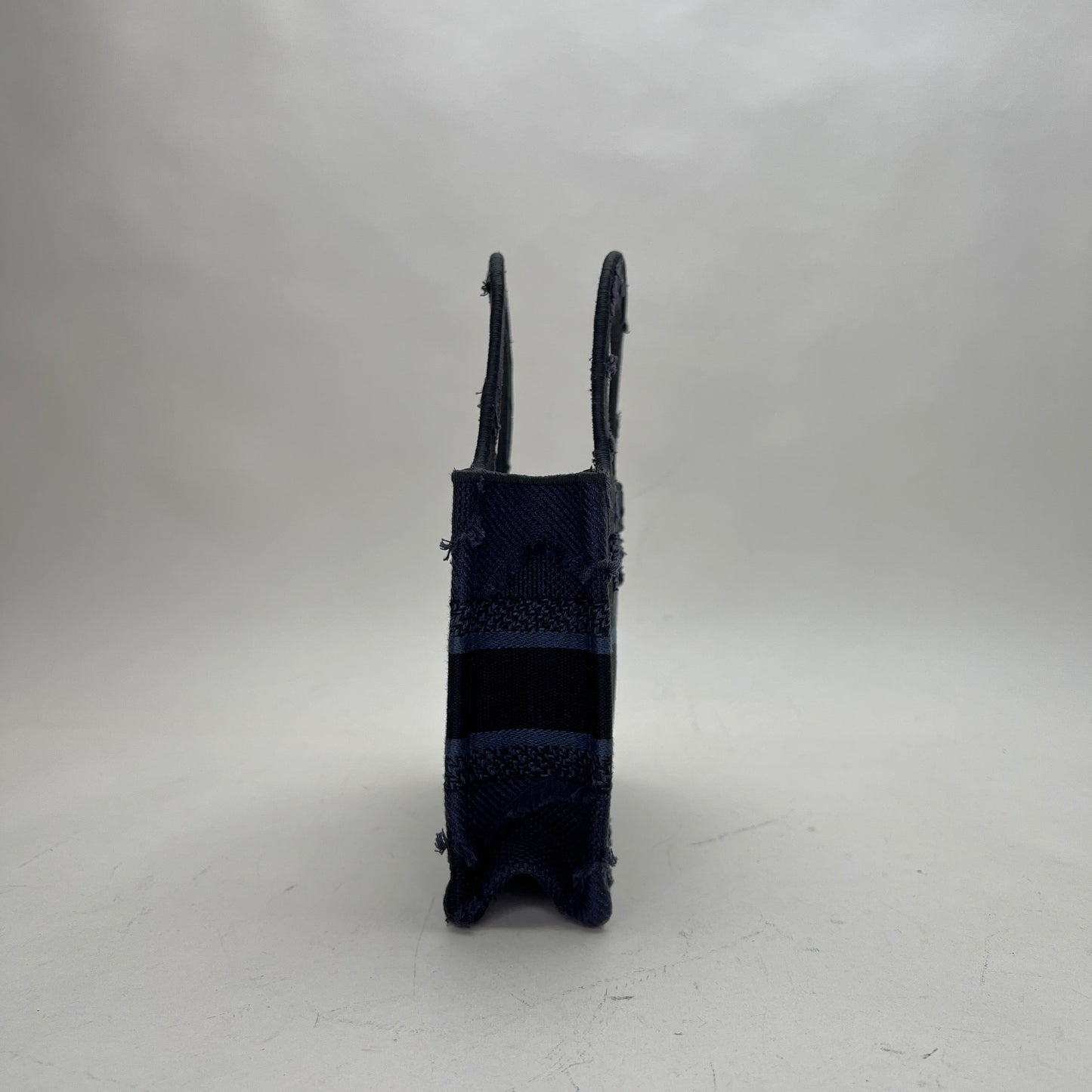 Book Tote Mini Navy Tote Bag in Jacquard