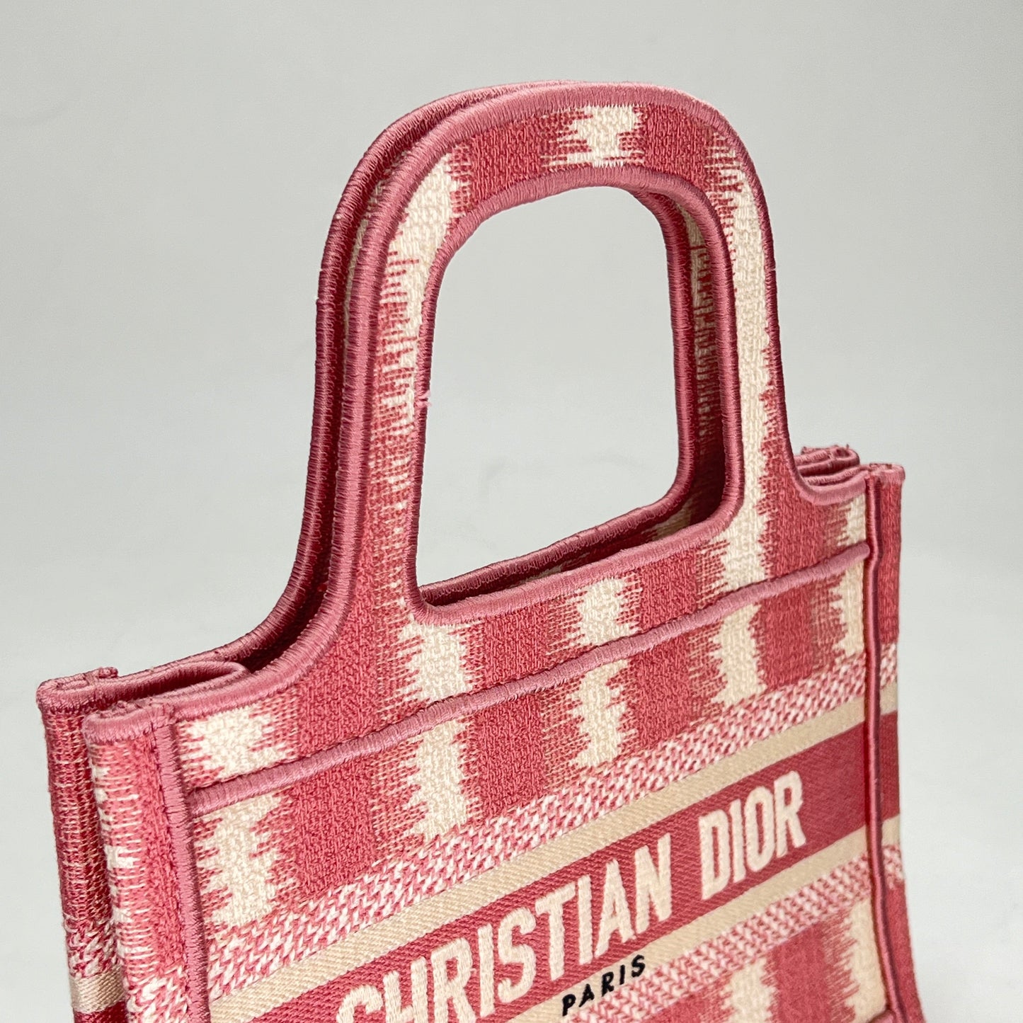 Book Tote Mini Top handle bag in Jacquard, N/A Hardware