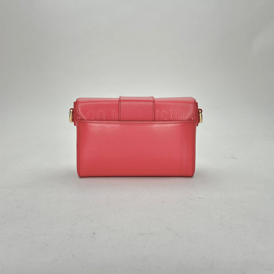 30 Montaigne Box Pink Crossbody Bag in Calfskin, Gold hardware