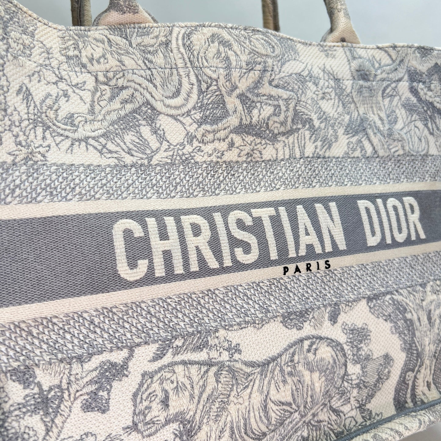 Book Tote Medium White Tote Bag in Canvas