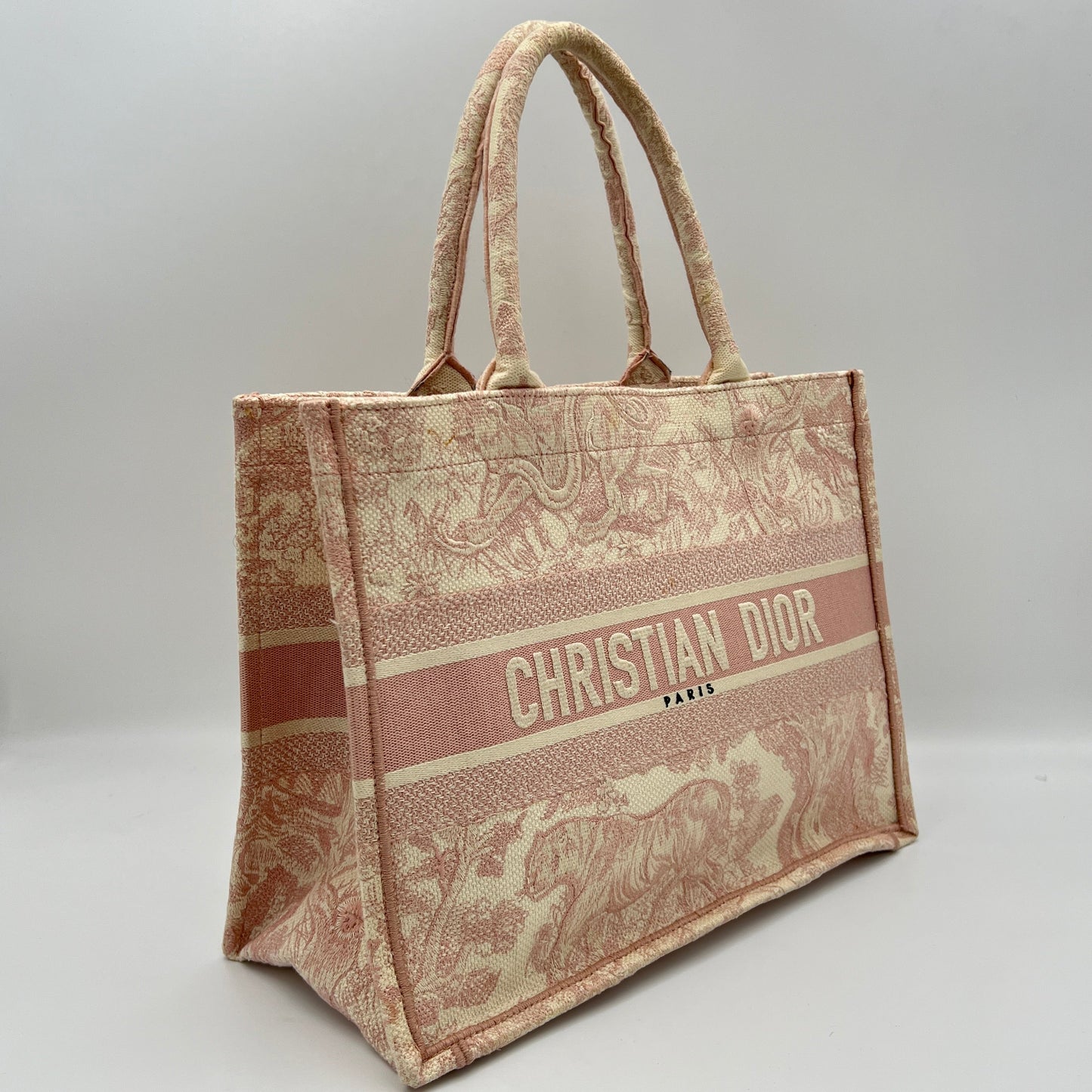 Book Tote Medium Pink Tote Bag in Canvas